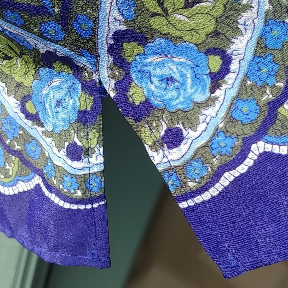 2/$20 Darling Scarf Style Blue Green Mini Skirt - Picture 8 of 8